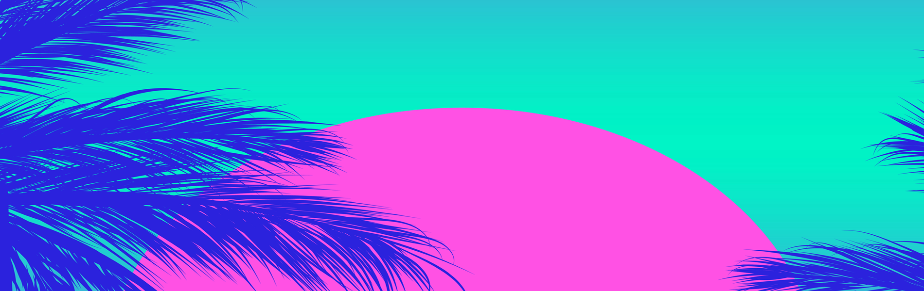 Sunset in 80s colors